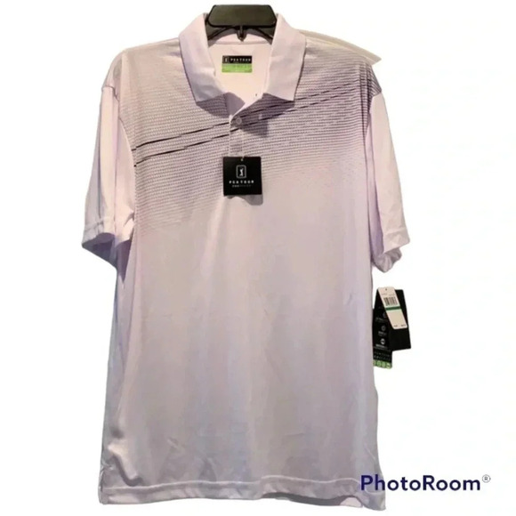 PGA Tour Golf Polo Athletic Fit Performance Shirt - Picture 1 of 11